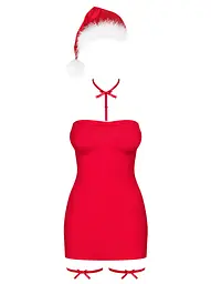 Еротичний костюм Obsessive Kissmas S/M червоний - мініатюра 5