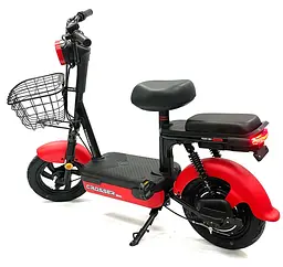 Электроскутер Двухместный Crosser Mini +Pas-система Червоний - мініатюра 2