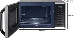 Мікрохвильова піч Samsung MG2AK3515AS/EG з грилем, 800 Вт, 23 місця для приготування їжі, ширина 49 см, швидке розморожування - мініатюра 2