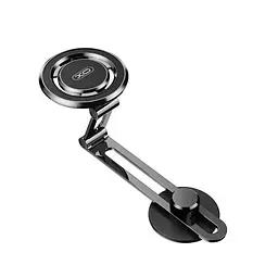 Автотримач XO C132 Tesla specific iPhone metal bracket with magnetic iron ring Чорний - мініатюра 2
