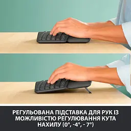 Клавіатура Logitech K860 ERGO Graphite (920-010108) - мініатюра 7