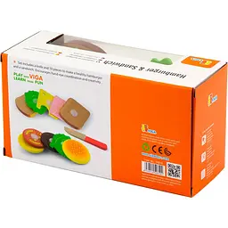 Іграшкові продукти Viga Toys Гамбургер та сендвіч (50810) - мініатюра 4