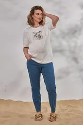 Вільні легкі джинси Mom для вагітних Sheldon denim XL Юла Мама Блакитний - мініатюра 7