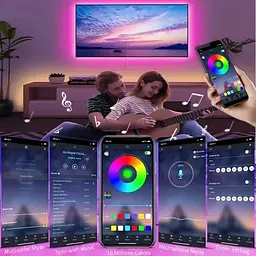 Світлодіодна стрічка LED керуванням з телефону Solar 5 м RGB з bluetooth 20 режимів світіння - мініатюра 2