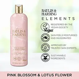 Гель для душу Baylis & Harding Elements Pink Blossom & Lotus Flower 500 мл - мініатюра 3
