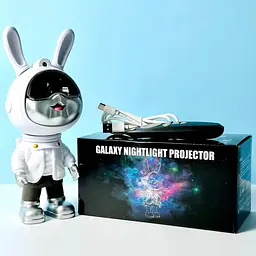 Нічник-проектор зоряного неба GALAXY NIGHTLIGHT PROJECTOR Світильник Заєць-космонавт з пультом 8 режимів - мініатюра 10