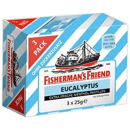 Набір льодяників Fisherman's Friend Eucalyptus без цукру 3x25g