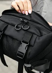 Жіноча сумка бананка Sambag Dynamicdart чорна 38 × 21 × 7 см (80411065) - мініатюра 7