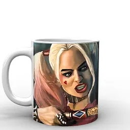 Кухоль GeekLand Загін Самогубців Suicide Squad Харлі арт SS.02.006 330 мл білий - мініатюра 2