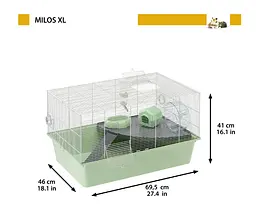 Клітка для гризунів Ferplast Milos XL салатова 69.5x46x41 см 57010717 - мініатюра 2