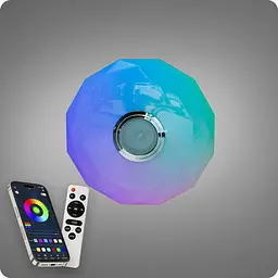 Люстра світлодіодна 517 Dlight RGB з пультом і колонкою 45Вт Білий (02148)