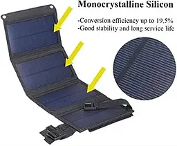 Складаний сонячний зарядний пристрій Solar panel 20 W Hapividad90 Сонячна панель - мініатюра 3