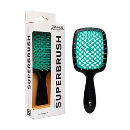 Гребінець SUPER BRUSH Чорна з бірюзовим Janeke - мініатюра 2