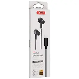 Дротові навушники XO EP23 music earphone Type-C штекер чорні - мініатюра 2
