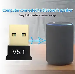 Міні USB Bluetooth 5,1 адаптер для ПК, ноутбука, миші, клавіатури, планшета, телефона, принтера, динаміка - мініатюра 5
