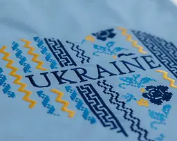 Шопер з вишивкою Серце України Блакитний, екосумка лляна, сумка з вишивкою - мініатюра 5