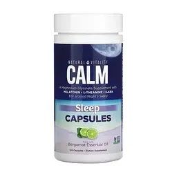 Мінерали Natural Vitality Спокійний сон з ефірною олією бергамота, CALM, Sleep Capsules wi (PTG-04361)