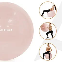 М'яч для фітнесу (фітбол) Actiget 65 см з насосом ACT0143 Light Pink - мініатюра 5
