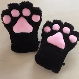 Косплей Рукавички Лапи Кішки Чорні Cosplay Cat Paws Gloves Black P CCPGB - мініатюра 2