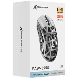 Мишка Attack Shark R2, Wireless/Bluetooth, 42000dpi, (PAW3950), 6кн., Black - мініатюра 7