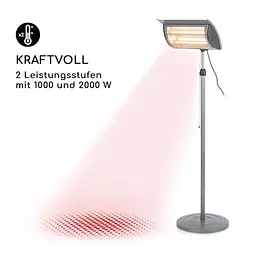 Інфрачервоний обігрівач Blumfeldt Heat Guard Focus IR ComfortHeat 1000/2000 W (10032518) - мініатюра 2