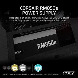 Блок живлення Corsair RM850e 850W 80+ Gold (CP-9020296-EU) - мініатюра 10