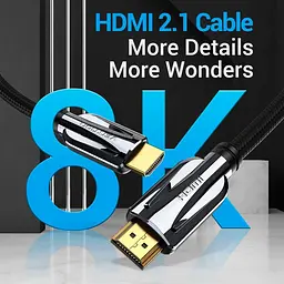 Кабель Vention HDMI-HDMI V 2.1 1.5 м (AALBG) - мініатюра 9