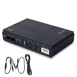 Джерело безперебійного живлення для роутерів/комутаторів DC1018P DC UPS 10400 mAh Чорний (2020000426844) - мініатюра 2