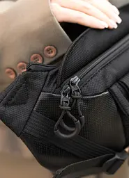 Велика жіноча поясна сумка бананка Sambag DynamicDart чорна 38 × 21 × 7 см (80411701) - мініатюра 5