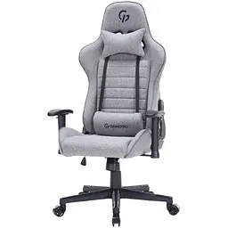 Ігрове крісло GamePro Size L Fabric Gray (GC575FG) - мініатюра 4