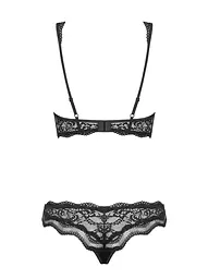 Мереживний комплект білизни Obsessive Luvae S/M чорний - мініатюра 6