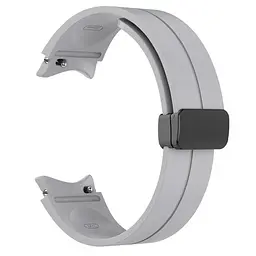 Ремінець для Samsung Galaxy Watch 4 40mm - сірий ширина кріплення 20мм силікон Watchbands Cls-black (W34-2WB39441171) - мініатюра 2