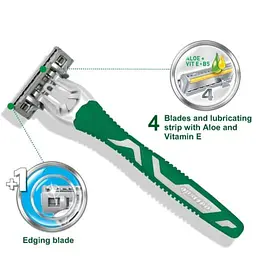 Бритва одноразова Wilkinson Sword Quattro Titanium Sensitive, 3 шт. - мініатюра 2