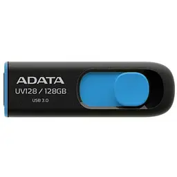 Флеш-накопичувач Adata Flash 128Gb USB 3.2 UV 128 Black/Blue (AUV128-128G-RBE)
