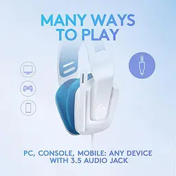Ігрові навушники Logitech G535 Lightspeed Wireless White [981-001029] [113452] - мініатюра 9