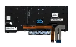Клавіатура для ноутбуків Lenovo ThinkPad E480 Series чорна з чорною рамкою, з ТП з підсвічуванням RU/US - мініатюра 2