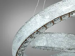 Підвісна LED люстра Diasha 662/600+400GD з кришталем, золото, 105 W, з пультом, освітлення 10-22 м2 - мініатюра 5