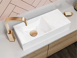 Умивальник Miraggio COPPER 500 (0001052) Miramarble, Глянцевий, Накладний, Білий - мініатюра 7