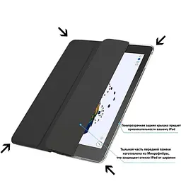 Чохол-книжка BeCover Tri Fold Hard для Apple iPad 9.7 2017/2018 A1822/A1823/A1893/A1954 Black (706863) - мініатюра 3