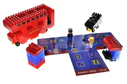 Конструктор блоковий QB300-203 "Block&Steps: Міські Маршрути" + ходилка та меморі гра 3в1, 129дет. qbee - мініатюра 4