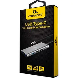 Концентратор Cablexpert USB-C 3-in-1 (A-CM-COMBO3-03) - мініатюра 3