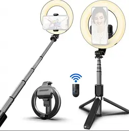 Монопод штатив для селфі Bluetooth з LED підсвічуванням Selfie stick L07 на 3 режими з пультом (7332) - мініатюра 4