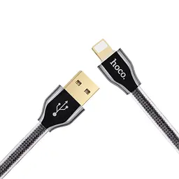 USB Cable Hoco X7 Golden Jelly Knitted Lightning Black 1.2m - мініатюра 2