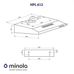 Витяжка плоска Minola HPL 612 I - мініатюра 11