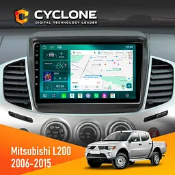 Штатна магнітола Mitsubishi L200 2006-2015 Cyclone C9-013 4x64 DSP 4G Cyclone (НФ-00007354)