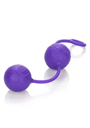 Вагінальні кульки CalExotics California Exotic Posh Silicone O Balls 17.7 см фіолетові - мініатюра 2