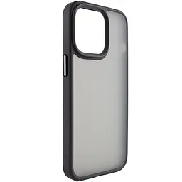 TPU+PC чохол Metal Buttons для Apple iPhone 14 Pro 6.1" Чорний - мініатюра 2