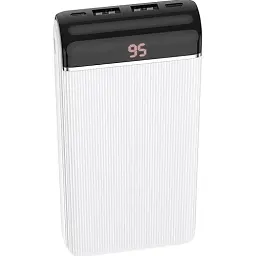 Портативна батарея Power Bank Hoco J59A Famous Xiaomicro+Lightning+Type-C LCD 20000mAh White - мініатюра 3