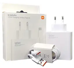 Блок живлення — зарядний пристрій Xiaomi 120 W + кабель USB to Type-C - мініатюра 3