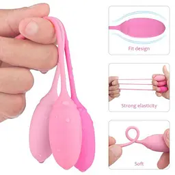 Набір вагінальних кульок Toyz4lovers Palline Vaginali, 3 шт (рожевий) - мініатюра 3
